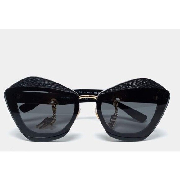Miu Miu black and Gold frame sunglasses SMU 01X 67 15 06F -0A7 140 2N Made Italy main image 13
